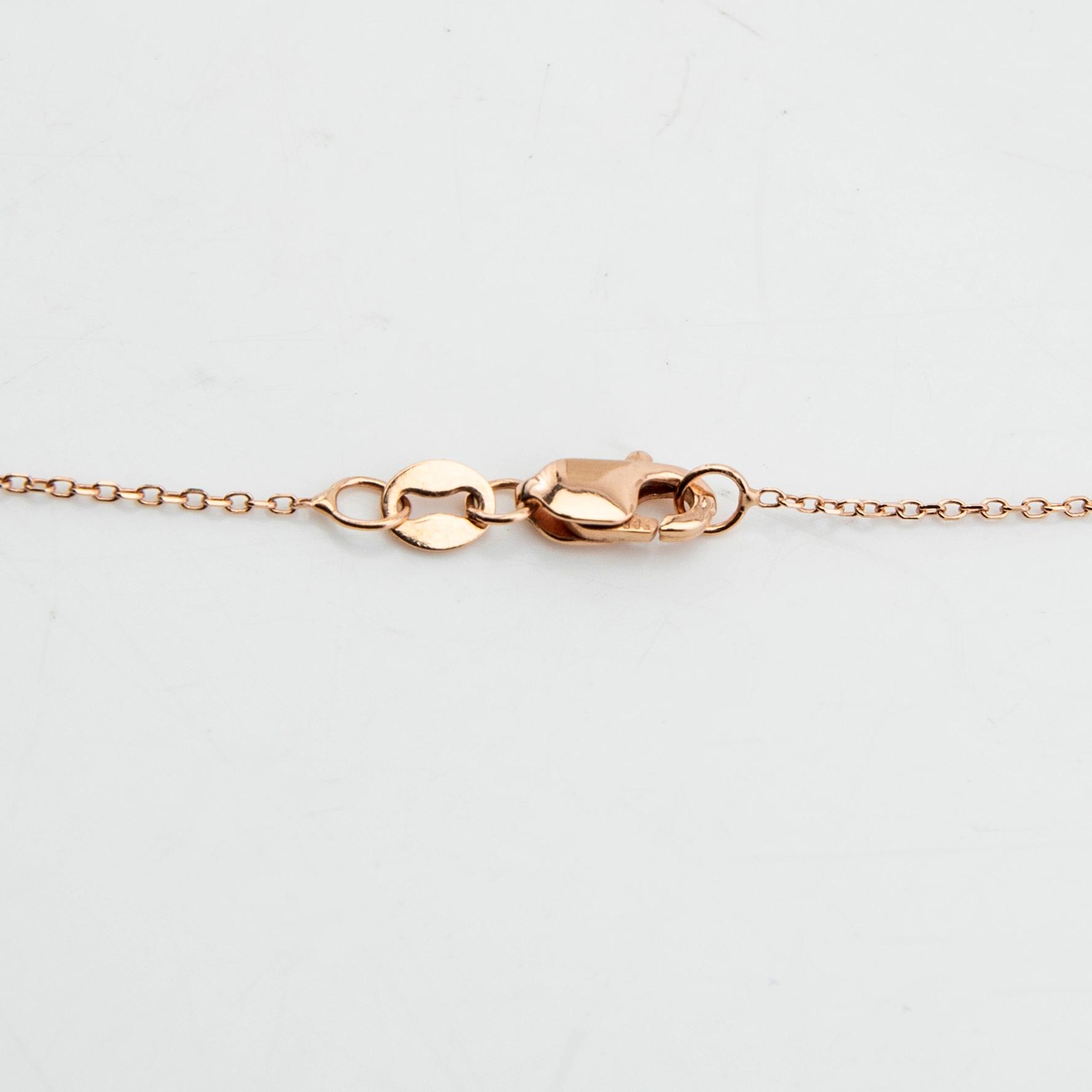 Pendant, 14K rose gold with brilliant-cut diamonds.
