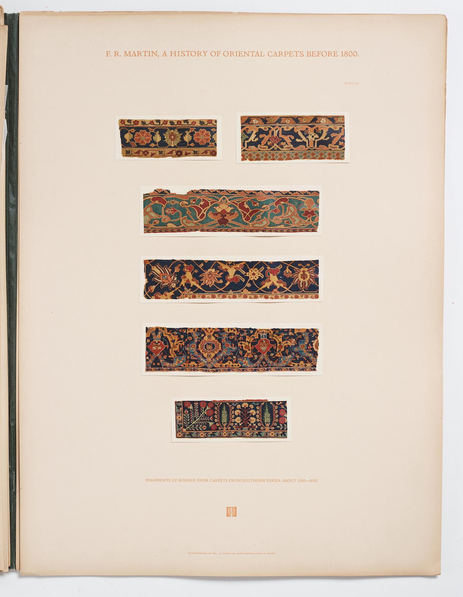 Fredrik Robert Martin: 'A History of Oriental Carpets before 1800,' Vienna, 1906.