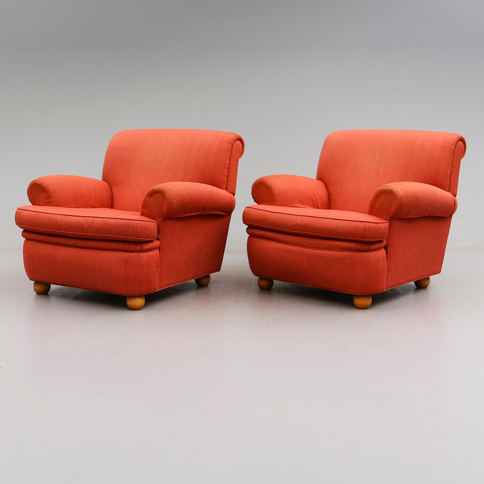 FÅTÖLJER, 1 par, Arne Norell, 1900-talets andra hälft.