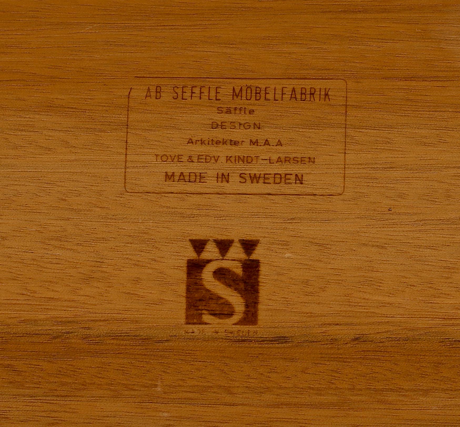 SOFFBORD, Tove & Edvard Kindt Larsen, AB Seffle Möbelfabrik, 1950/60-tal.