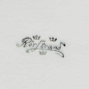 FISKFAT, 2 st, flintgods, Rörstrand och Göteborg, Jugend, 1910/20-tal.