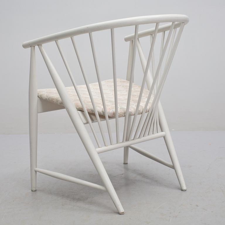 KARMSTOL, "Solfjädern", Sonna Rosén, Nässjö Stolfabrik, formgiven 1948.