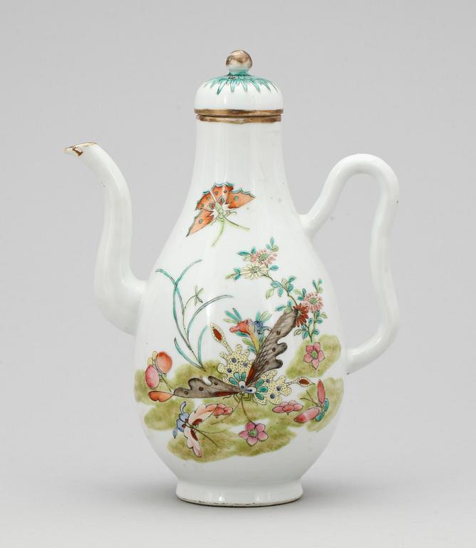 KAFFEKANNA, porslin, Kina 1800-tal.