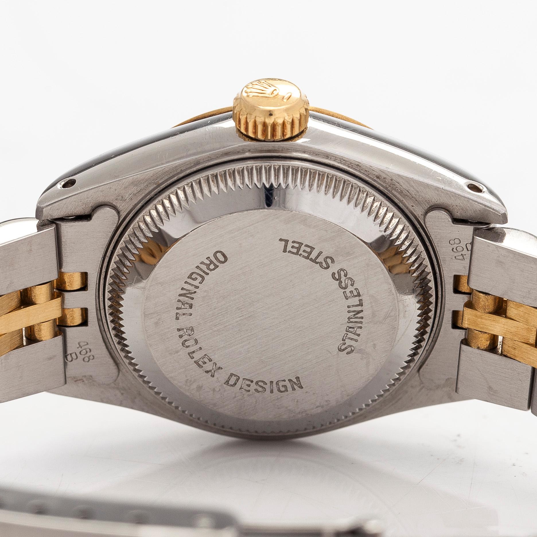Rolex, Oyster Perpetual, Datejust, "Diamond Dial", rannekello, 26 mm.