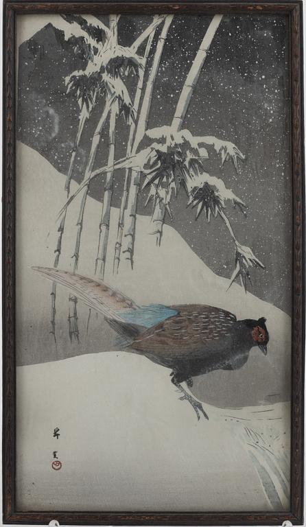 Shoun Yamamoto, "Pheasant in a Winter Landscape".
