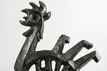 Olle Hermansson, skulptur Husqvarna signerad gjutjärn.