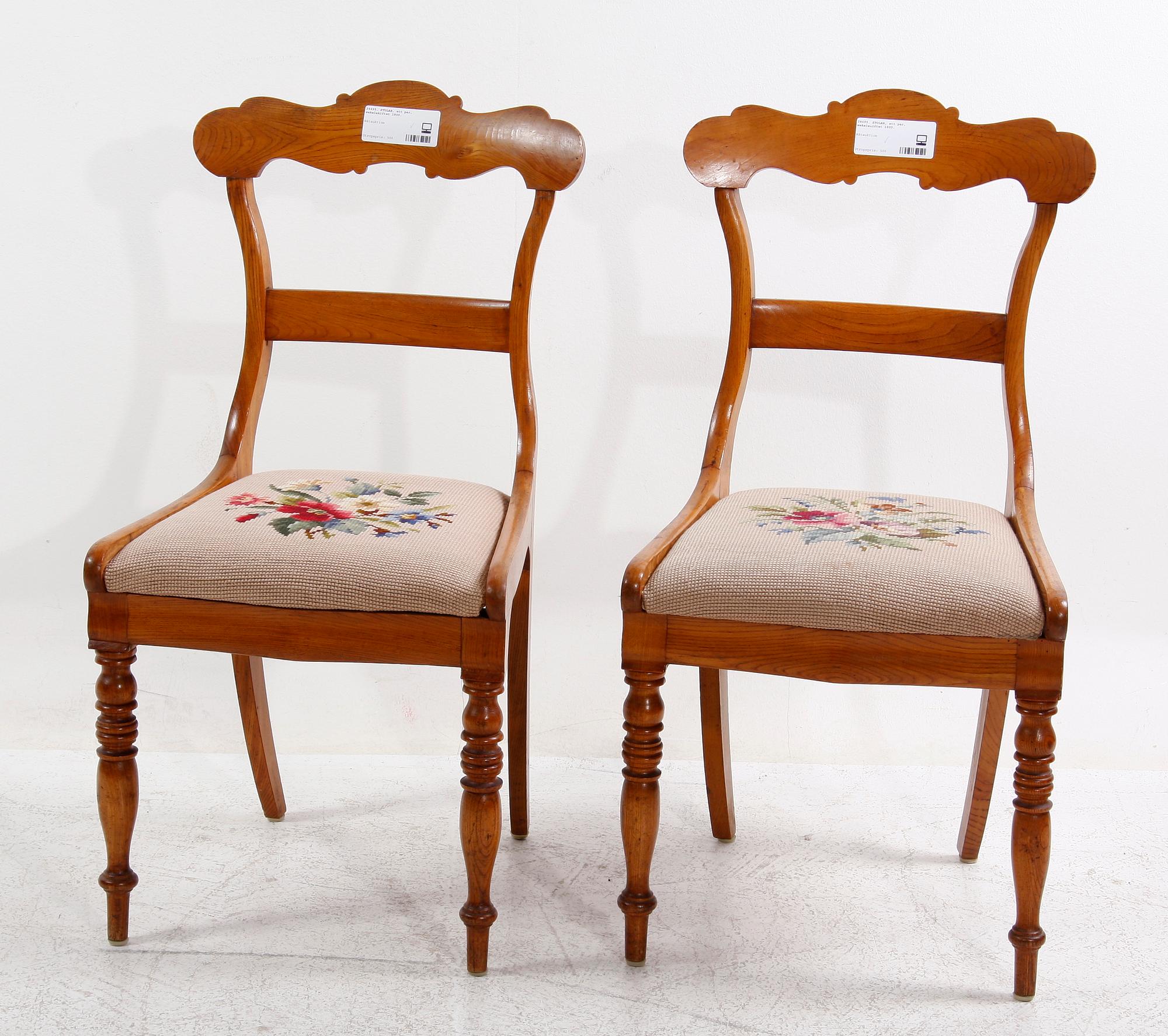 STOLAR, ett par, senempire, 1800-talets mitt.