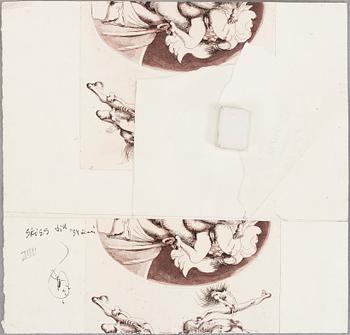 ULF RAHMBERG, Mixed media on paper, signed with monogram verso.