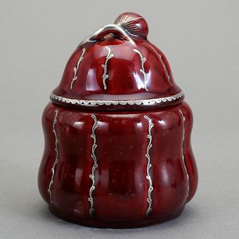 BONBONJÄR/BURK MED LOCK, "Argenta", Wilhelm Kåge, Gustavsberg, 1950-tal.