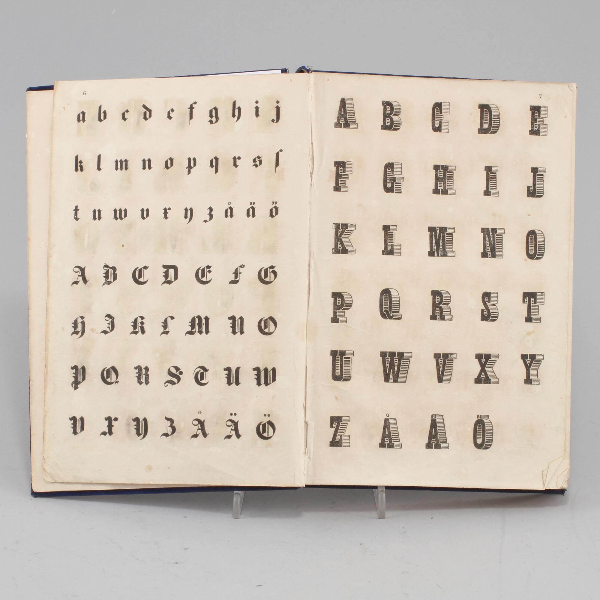 BOK, H.K.H Prinsessan Lovisas ABC bok, 1800-talets andra hälft.