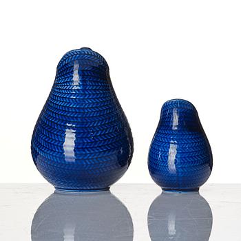 Hertha Bengtson, a 'Blå Eld' 6 pieces tea service, Rörstrand, Sweden 1951-71.
