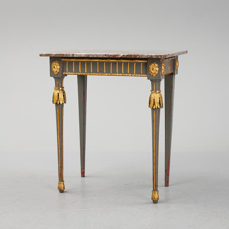 A Gustavian style console table, 19th Century.