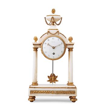 1670. A late Gustavian mantel clock by P H Beurling, master 1783.