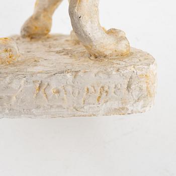 Arvid Knöppel. Sculpture, signed, plaster.