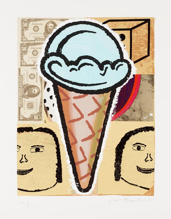 Donald Baechler, "Ice Cream Cone", ur; "Some of my subjects".