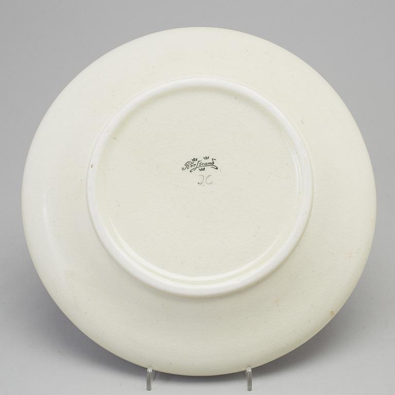 ILSE CLAESSON, a creamware dish from Rörstrand, signed I.C.