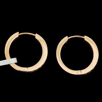 ÖRHÄNGEN, ett par, 14k roseguld med briljantslipade diamanter tot ca0,40ct. Vikt 5,3g.