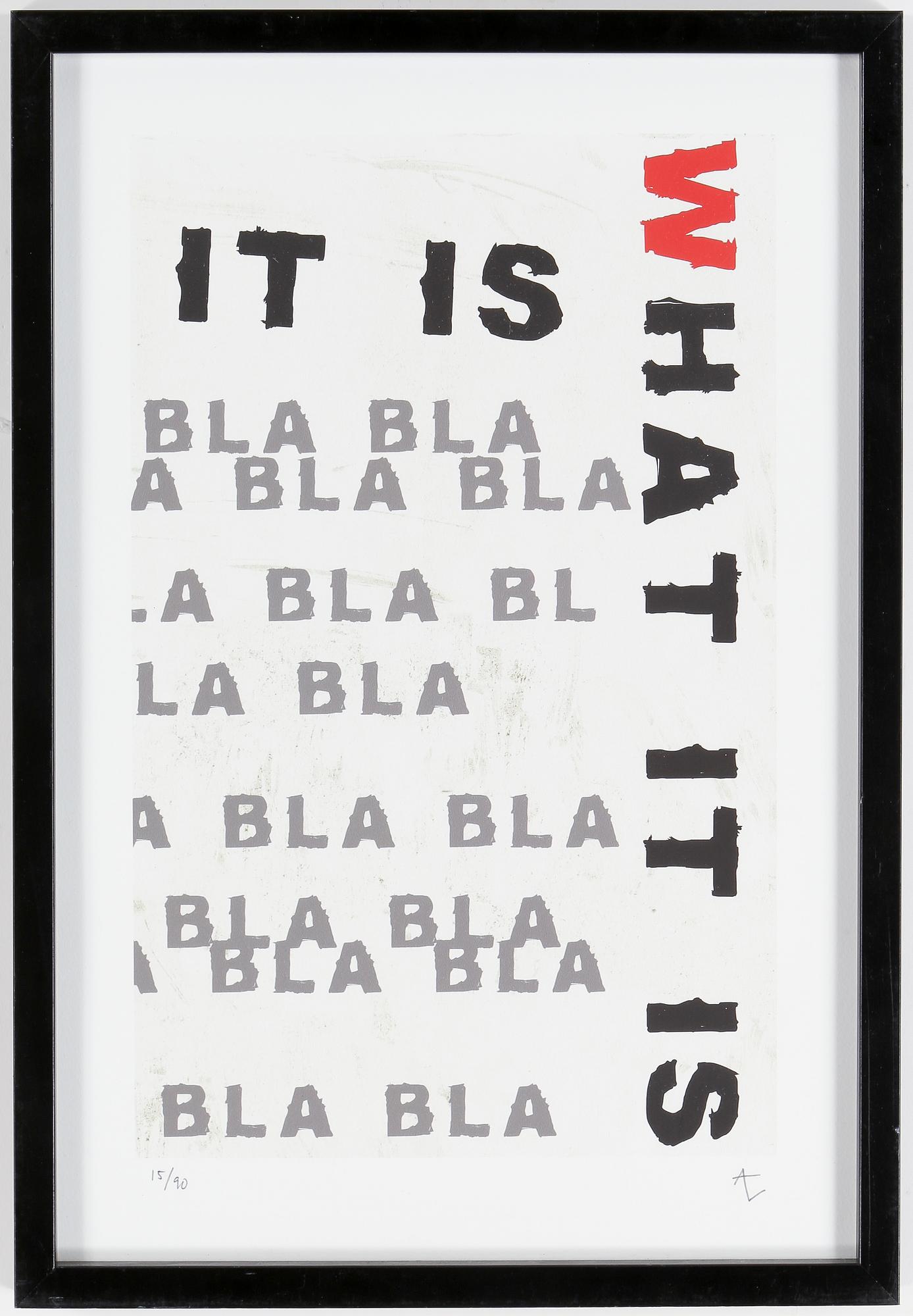 ANDREAS LUNDBERG, "What is it", pigmentprint, monogramsignerad och numrerad 15/90.