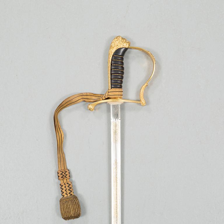 A sword for an officer at the swedish infantry, m/1899.