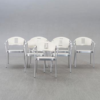 Vico Magistretti, chairs 6 pcs Kartell, Mauna kea alter part of the 20th century.