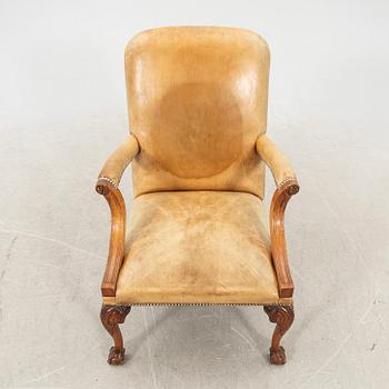 Armchair/desk chair Queen Anne style mid-20th century/second half.