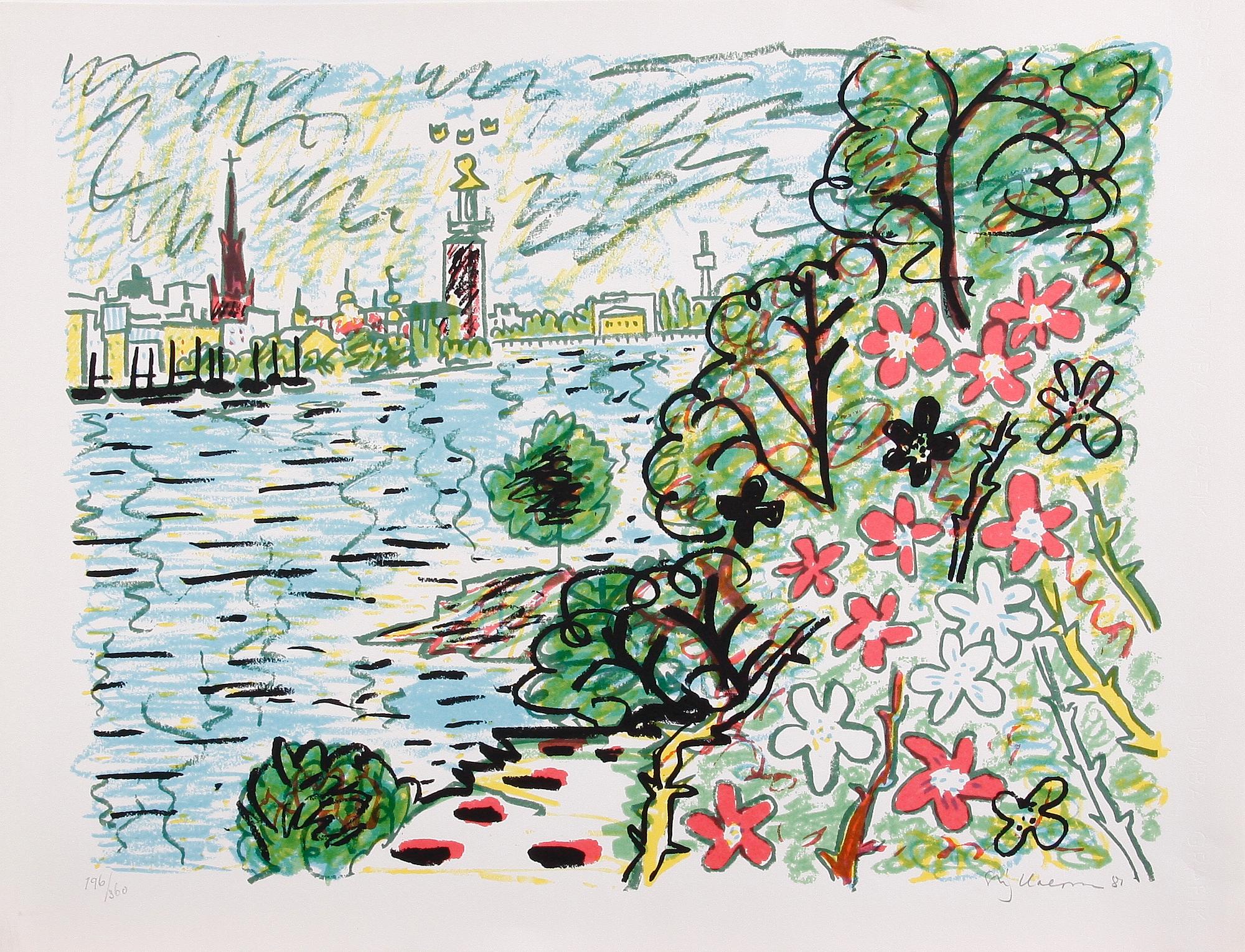 PARTI GRAFIK, 8 delar. Bla Stig Claesson.