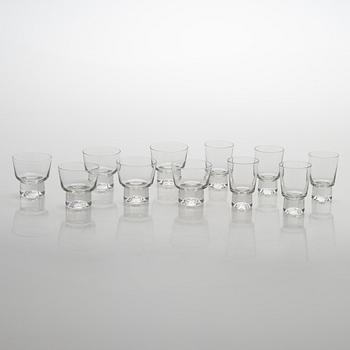 Tapio Wirkkala, A 47-piece glassware set "Future". Iittala, late 20th century.