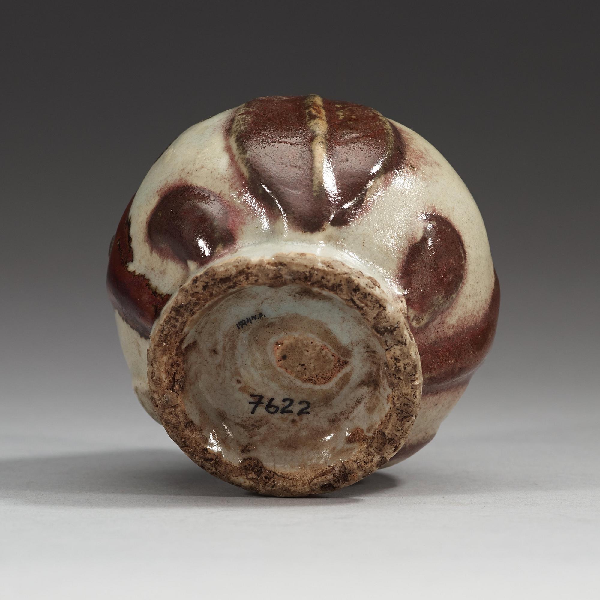 A peach shaped stone ware water sprinkler, Korea, 19th Century.