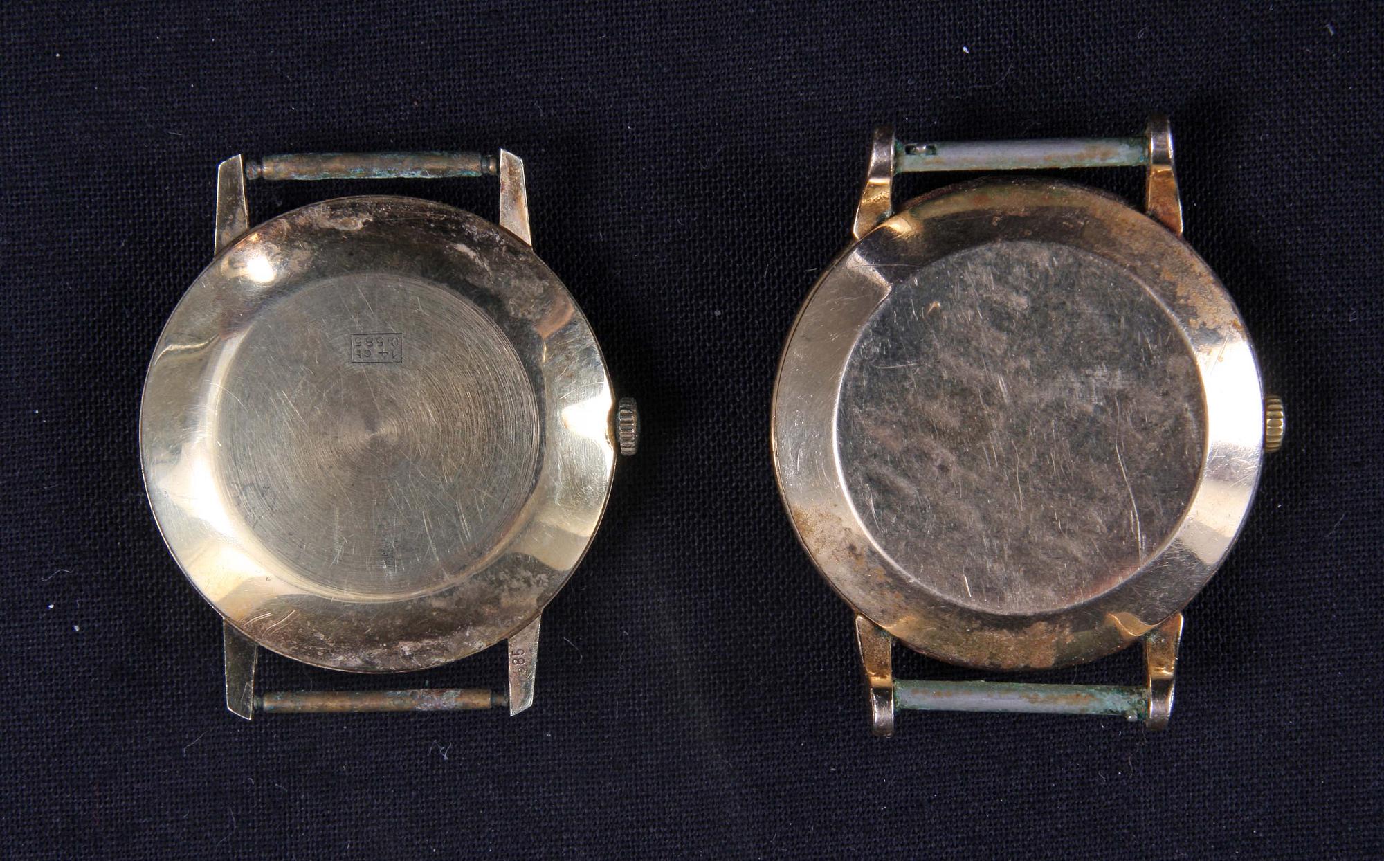 HERRARMBANDSUR, 2 st, Omega Automatic resp Exacta 17 rubis antichoc.