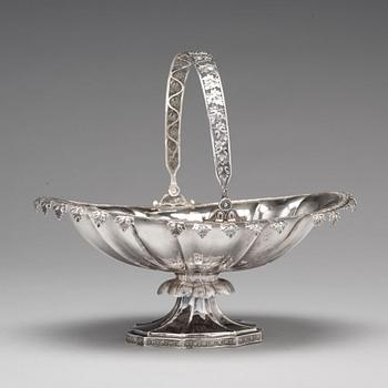 Olof Robert Lundgren, brödkorg, silver, Åbo 1847, empire.