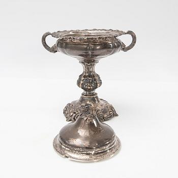 Skål med lock, silver, Sverige, 1865.