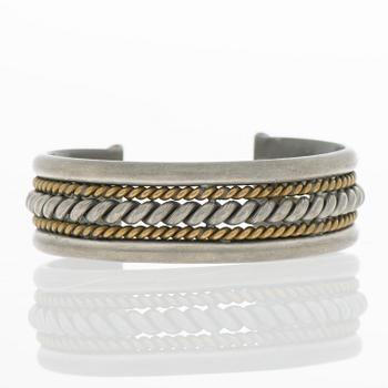 ARMBAND, tenn och mässing, Estrid Ericson, Firma Svenskt Tenn.