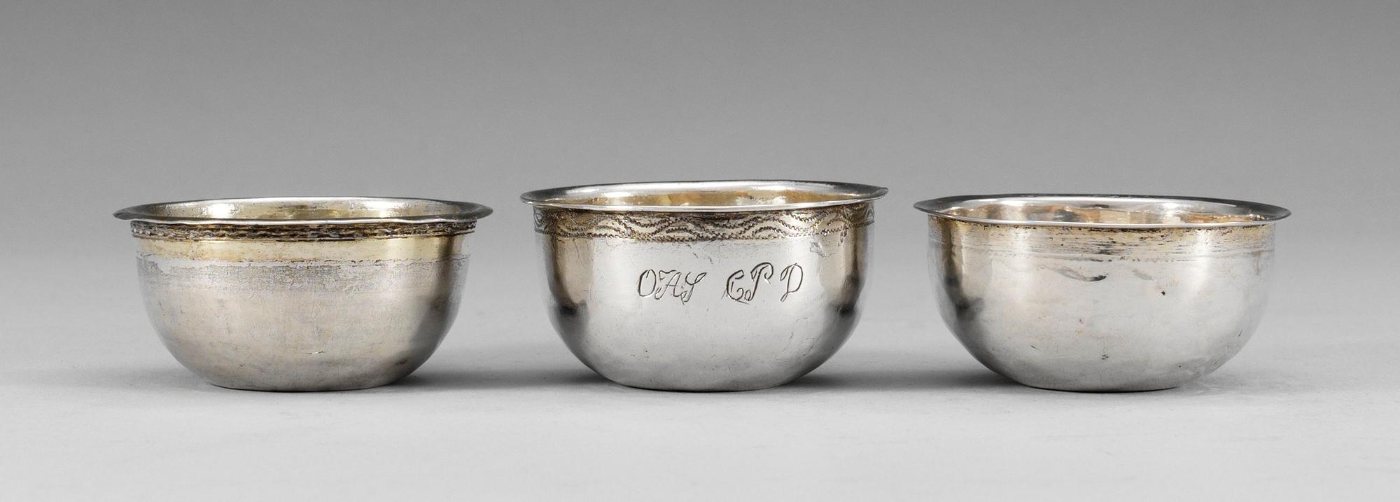 TUMLARE, 3 st, silver, Stephan Westerstråhle, Stockholm 1806, Berndt Halck, Halmstad 1771,