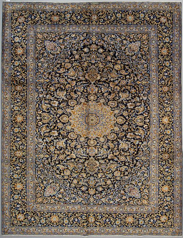 A CARPET, Kashan, signed ca  365 X 277 cm.