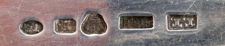 SOPPSLEV samt STRÖSKED, silver, Anders Wilhelm Felizsson Lovisa 1864, Ture Timper, Lovisa  1900. Finland.