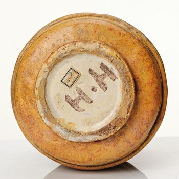 Hildur Haggård, two ceramic vases, executed in her own studio, Stockholm 1930s.