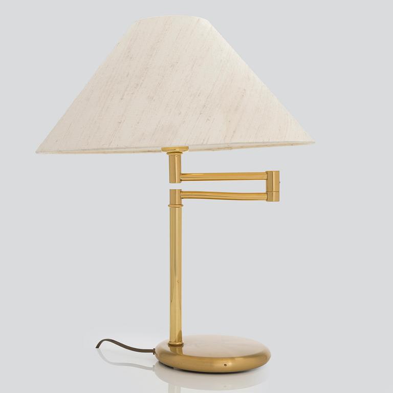 A Swedish late 20th-century brass table lamp.