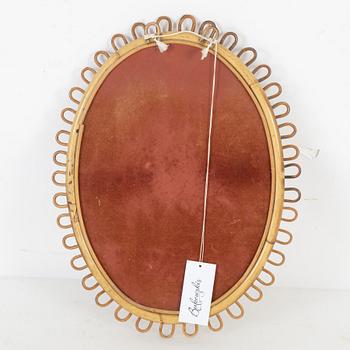 Franco Albini, a bamboo and rattan mirror, Italy, 1960s.