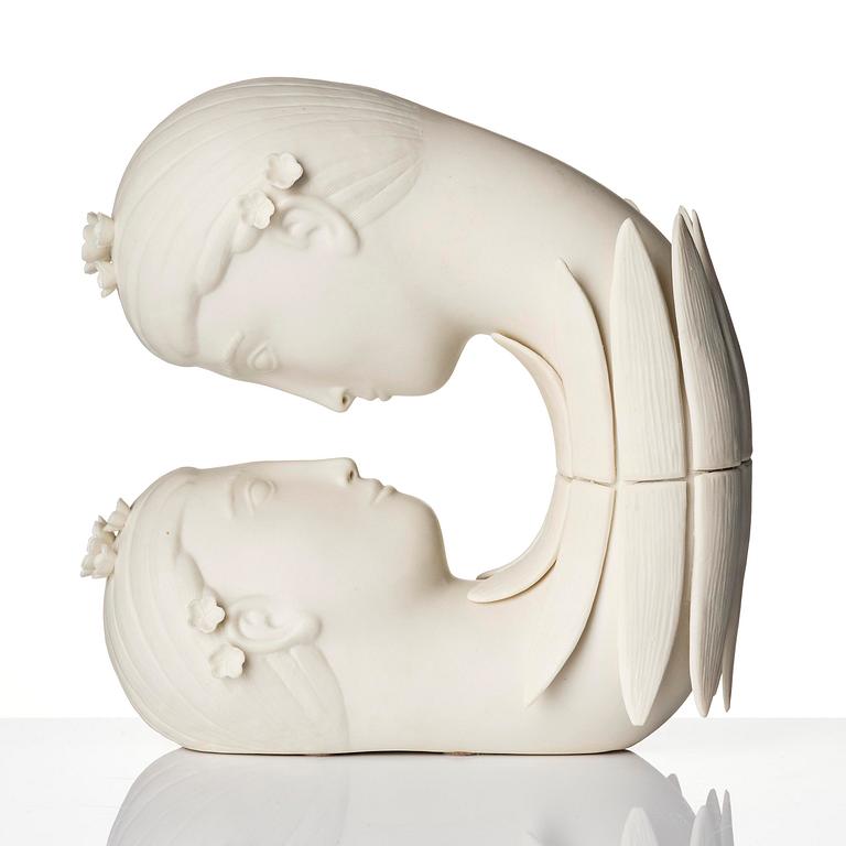Stig Lindberg, "Narcissus", a parian porcelain sculpture, Gustavsberg 1970s, from the "Figurin" series, ed. 375/500.