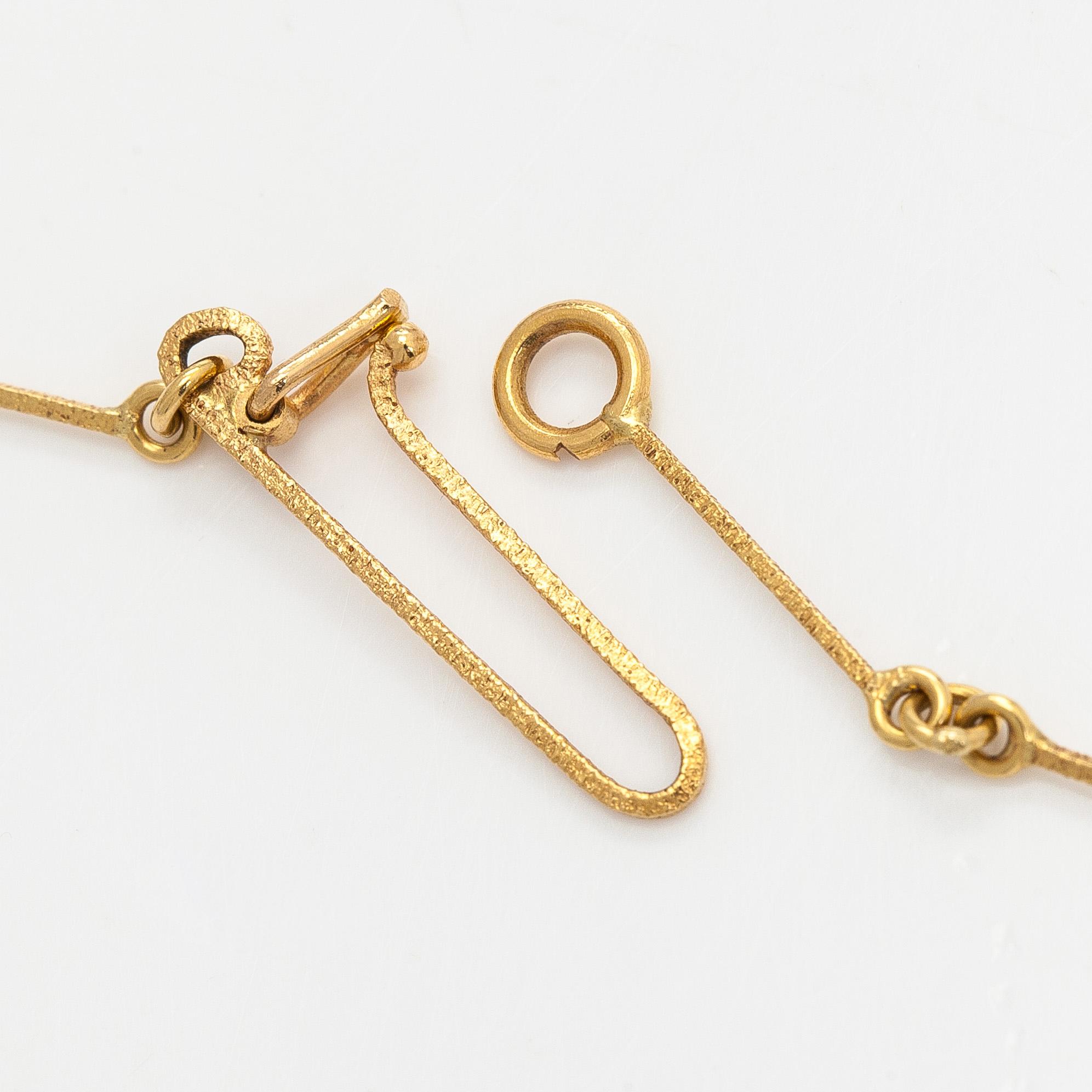 Björn Weckström, halssmycke, "Jonathan", 18K guld, platina, Lapponia 1998.