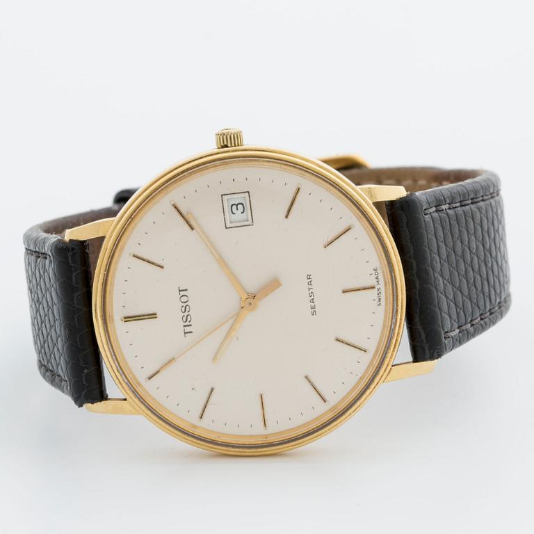 TISSOT, wristwatch, 32 mm, 18K gold.