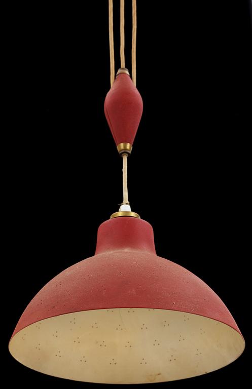 TAKLAMPA, plåt, Sverige, 1940/50-tal. H ca 92.