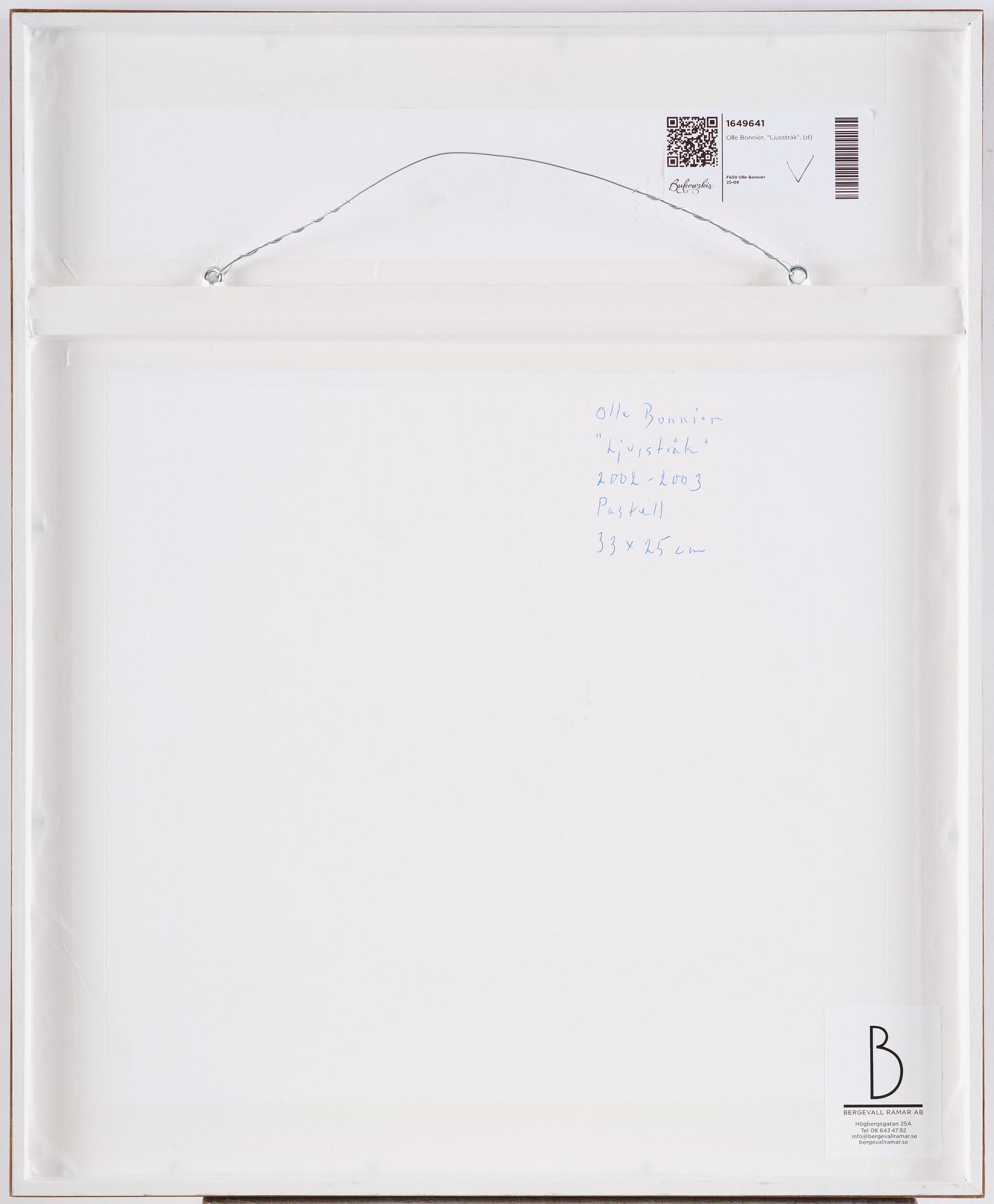 Olle Bonniér, "Ljusstråk".