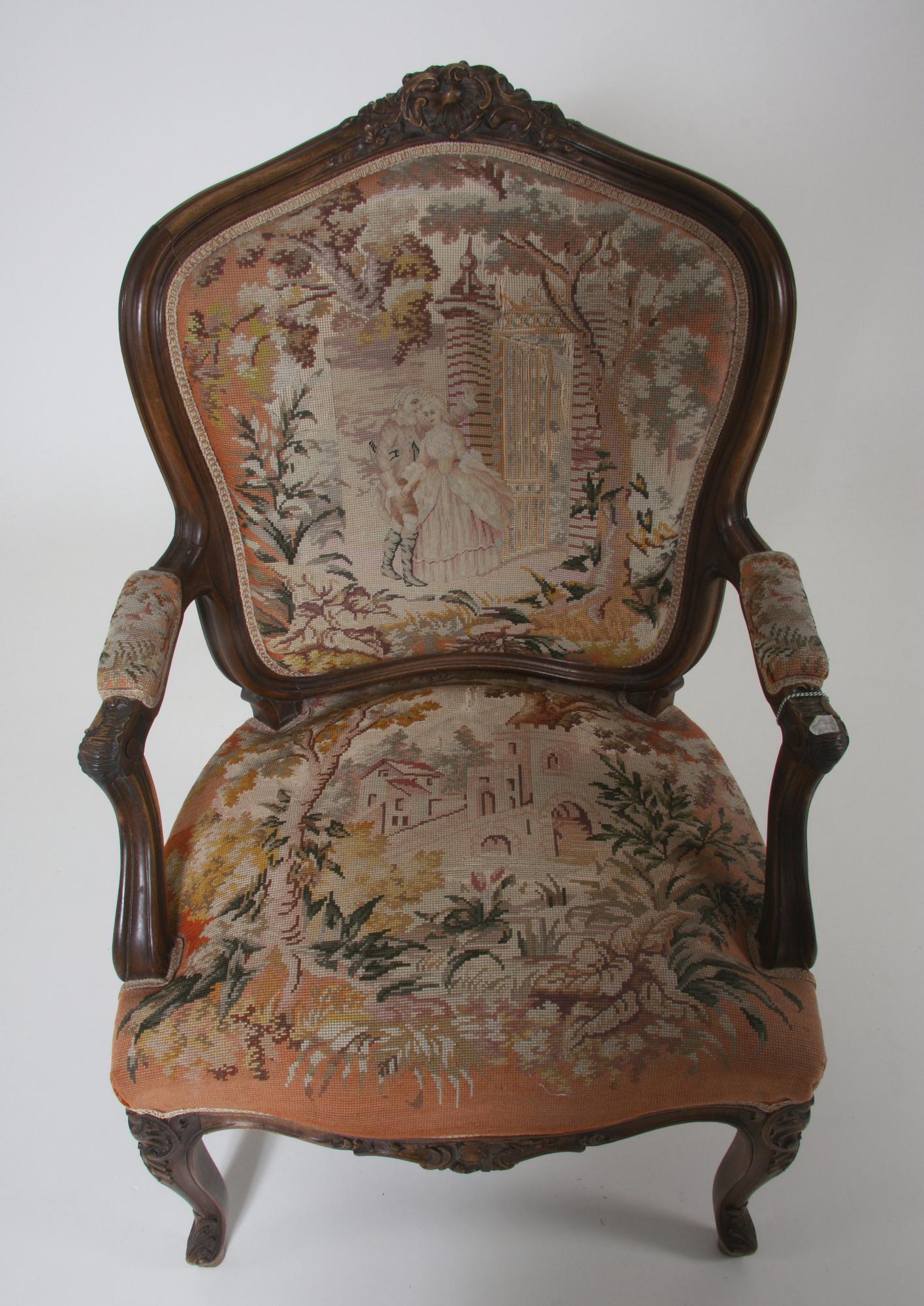 KARMSTOL, Louis XV-stil.