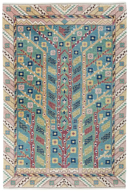 Märta Måås-Fjetterström, MATTA. "Almarna". Flossa. 308 x 203,5 cm. Signerad AB MMF.