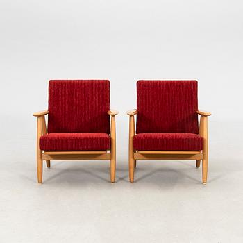 Hans J. Wegner, armchairs, a pair, "GE 240/The Cigar", Getama, Gedsted, Denmark, 1960s.