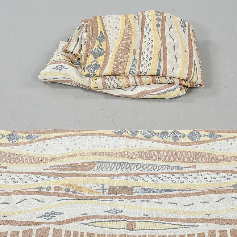 GARDINER, 5 st, "Vågorna", Stig Lindberg, omkring 1900-talets mitt.