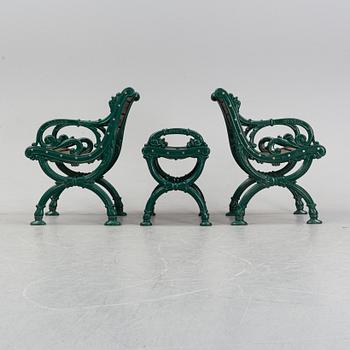 A five piece Byarum suite of garden furniture, late 20th Century.