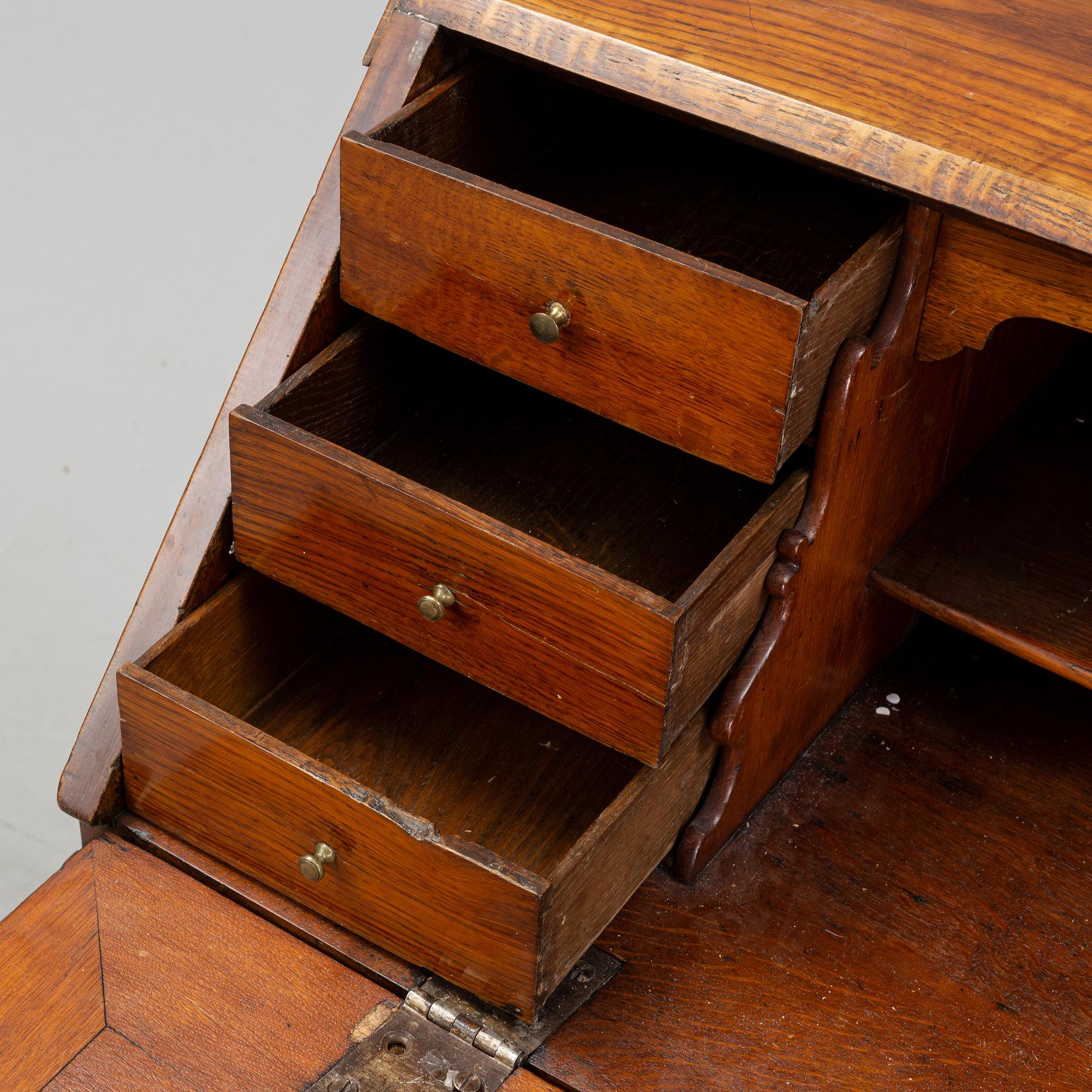 A late baroque secretaire chest of drawers, 18th century, northen Germany.