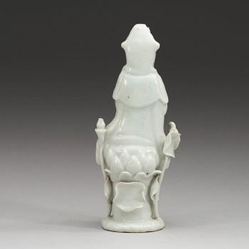 A Chinese blanc de chine figure of Guanyin, 20th Century.